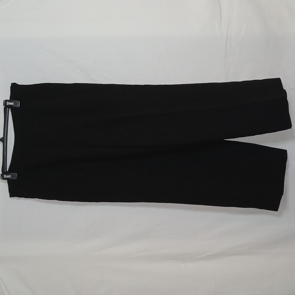Talbots Petites Size 16 Black Cream Polka Dot Lined Pant Women Stylish Cut‎
